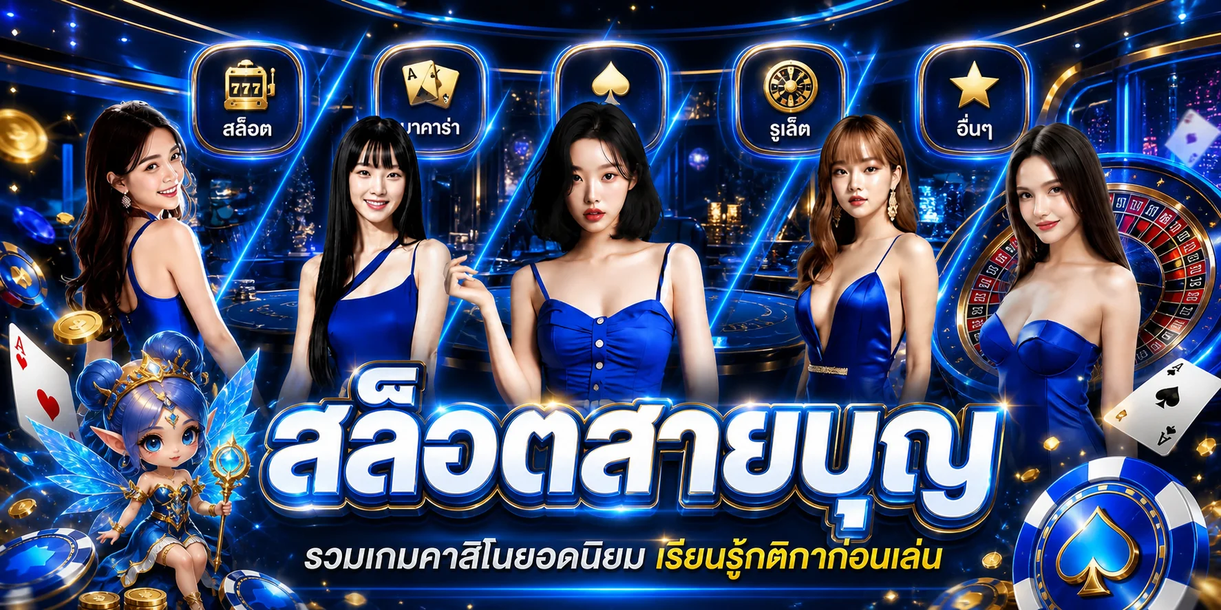 รวมเกมคาสิโนและเกมสล็อตใน สล็อตสายบุญ